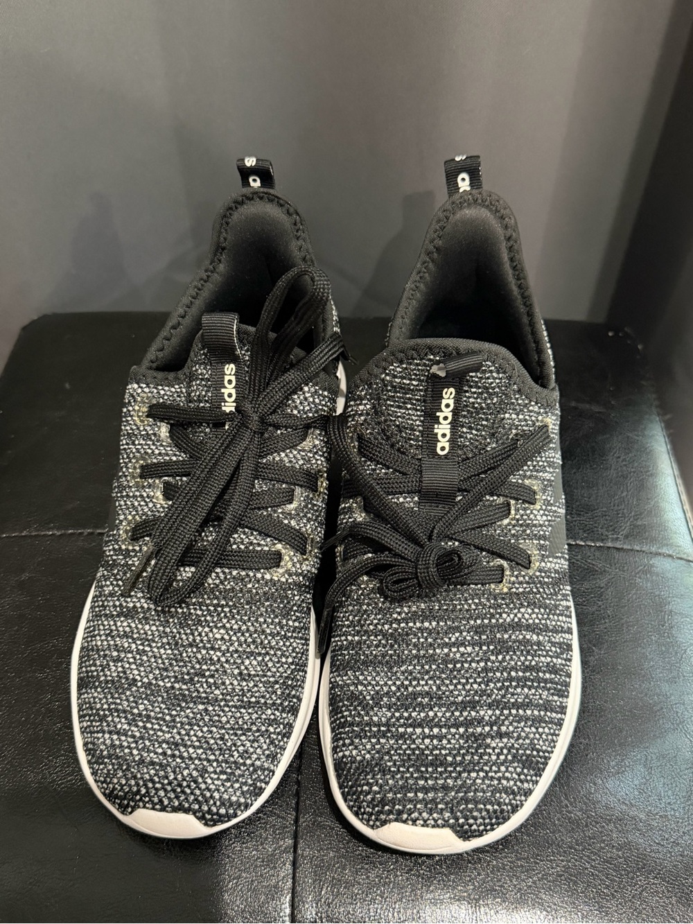 Adidas Cloudfoam Super Sneakers Women's Size 6.5 Black/White Like New